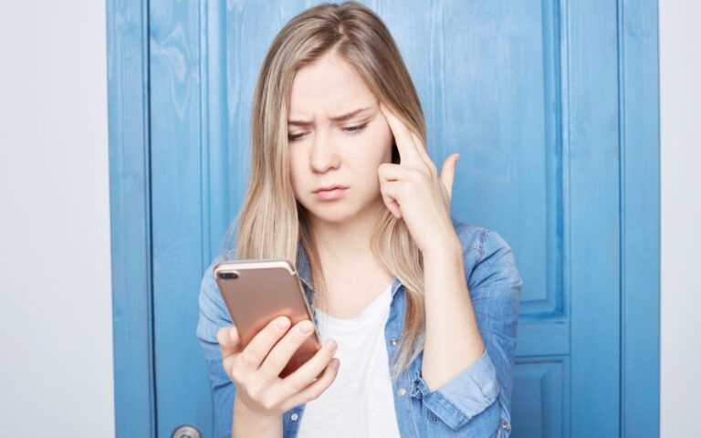 Woman Stressed On Phone
